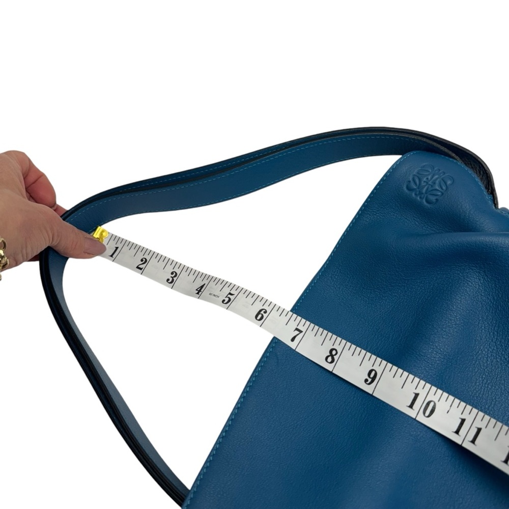 SOLD!! Loewe Blue Medium Flamenco Shoulder/Crossbody Bag - Picture 10 of 16